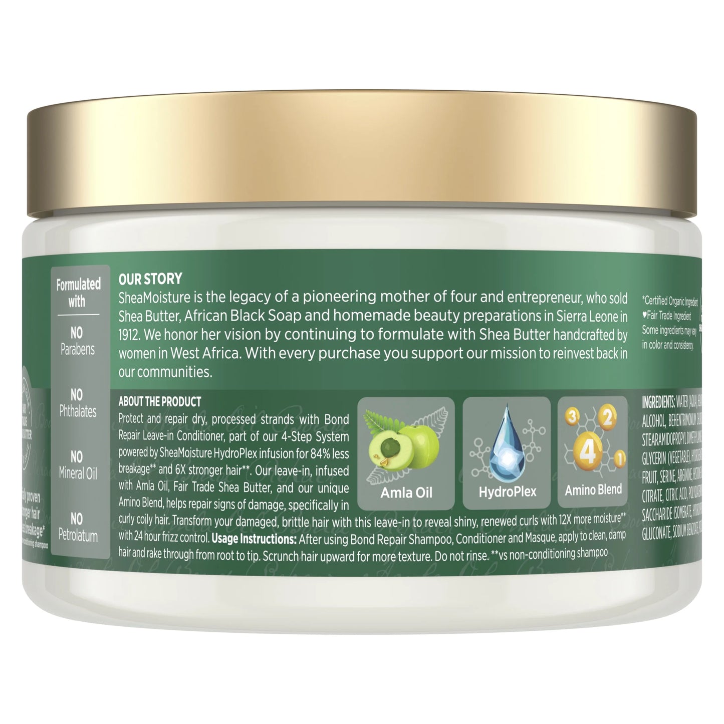 Strengthening Bond Repair Women'S Leave-In Conditioner Amla Oil for Curly Hair, 11 Oz